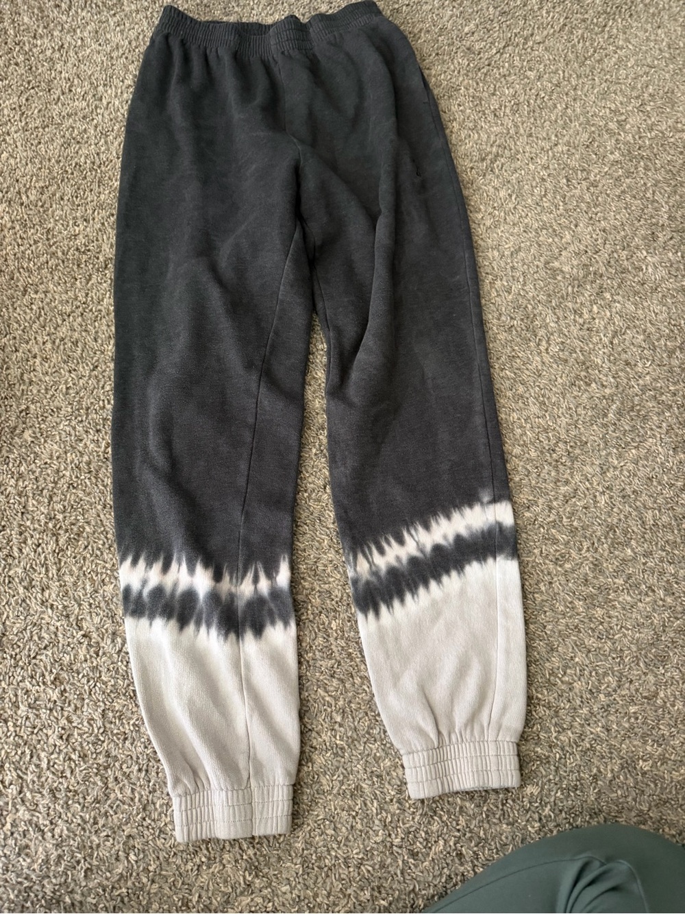 PINK Victoria's Secret Black and White Dip-Dye Joggers